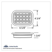 15 LED Rectangular Light Kit (Stop, Turn & Tail) - Red LED/Red Lens