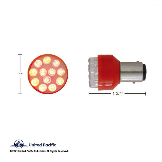 12 LED 1157 Type Bulb - Blue