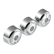 Chrome Plastic A/C Control 6-Piece Dial Covers For 2018-2023 Freightliner Cascadia
