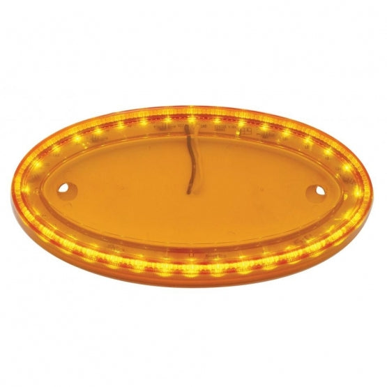 32 LED Large Emblem Light For Peterbilt - Amber LED/Amber Lens