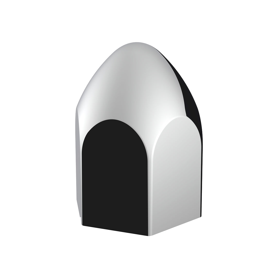 15/16" X 1 5/8" Chrome Plastic Bullet Nut Cover - Push-On