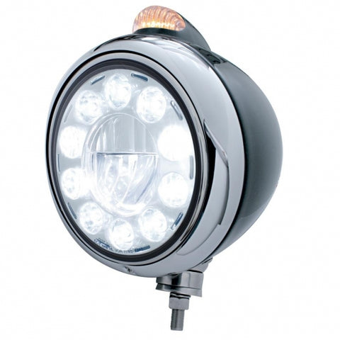 Black Guide 682-C Headlight 11 LED Bulb & Dual Mode LED Signal - Clear Lens