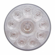 10 LED 4" Round Light (Stop, Turn & Tail) - Red LED/Clear Lens