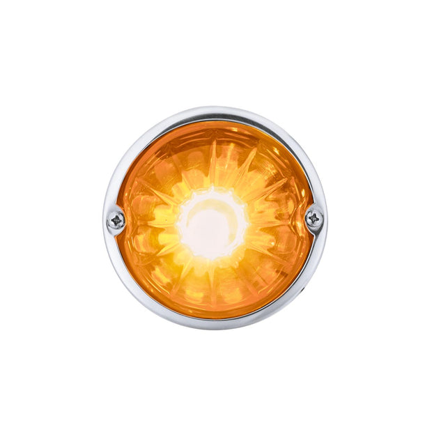 Glass Watermelon Light Kit With LED Light-Amber LED/Dark Amber Lens