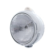Stainless Steel Guide 682-C Headlight H6024 & Dual Mode LED Signal - Clear Lens