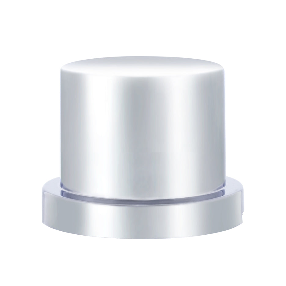 11/16" X 15/16" Chrome Plastic Flat Top Nut Covers - Push-On (10-Pack)