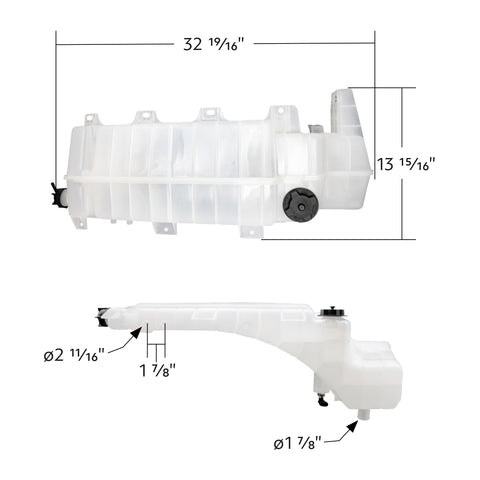 Pressurized Coolant Reservoir & Coolant Level Sensor For 2008-2017 Volvo VNL/VNM