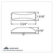 12 LED Rectangular Light (Clearance/Marker) - Red LED/Red Lens