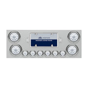 SS Rear Center Panel With 4X 10 LED 4" Lights & 6X 9 LED 2" Lights -Red LED/Clear Lens