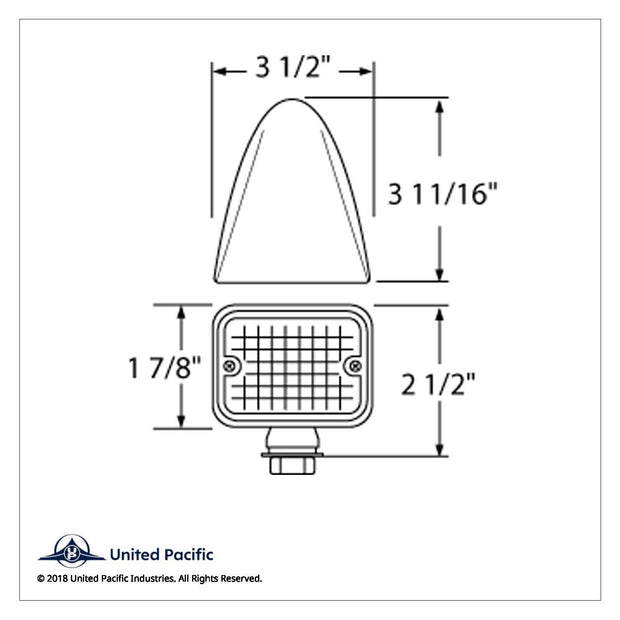 6 LED Large Rod Light - Red LED/Red Lens