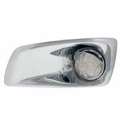 Fog Light Cover With 17 Amber LED Watermelon Light & Visor For 2007-17 KW T660- Driver -Clear Lens
