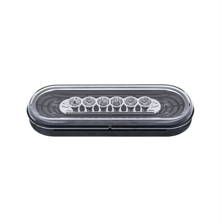 22 LED 6" Oval Abyss Light (Turn Signal) - Amber LED/Clear Lens