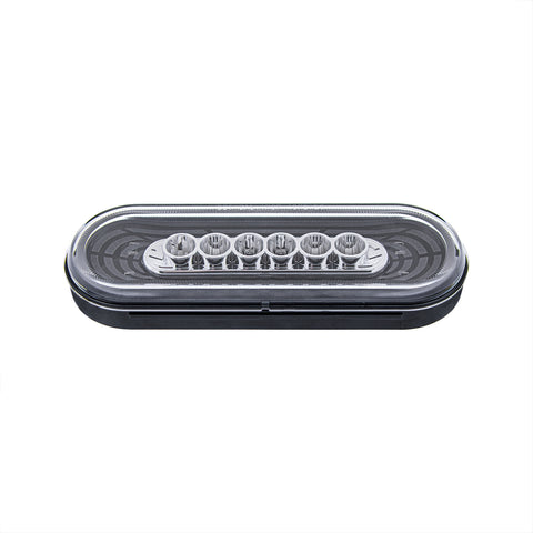 22 LED 6" Oval Abyss Light (Turn Signal) - Amber LED/Clear Lens