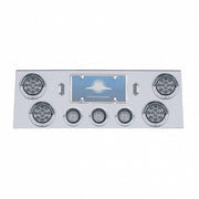 Stainless Steel Rear Center Light Panel With Four 4" Light Cutouts & Three 2-1/2" Light Cutouts