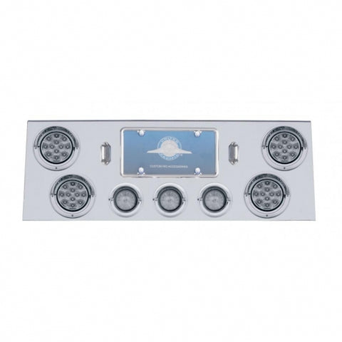 Stainless Steel Rear Center Light Panel With Four 4" Light Cutouts & Three 2-1/2" Light Cutouts