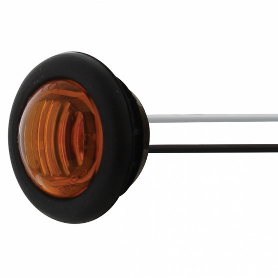 Single SMD LED 3/4" Mini Light (Clearance/Marker) With Rubber Grommet - Amber LED/Amber Lens
