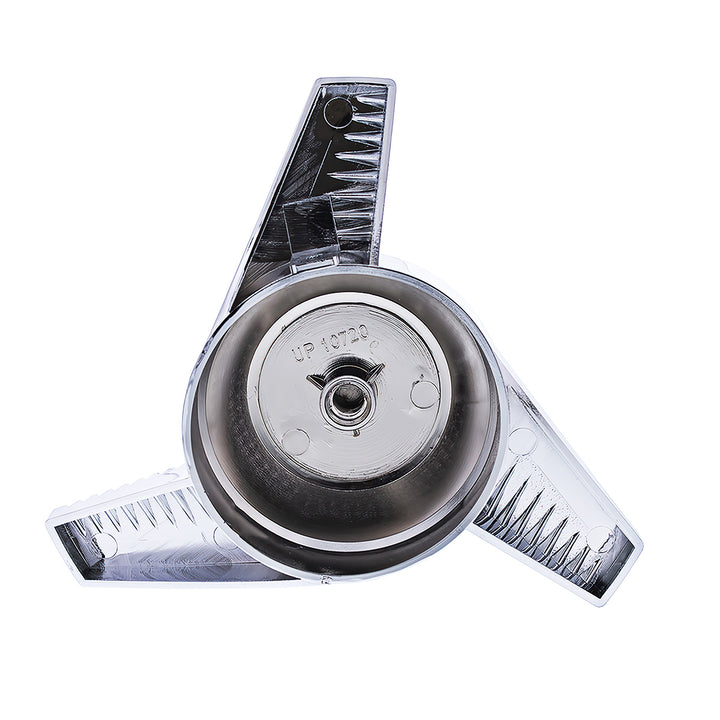 Chrome Plastic 3 Bar Left Swing Hubcap Spinner Only