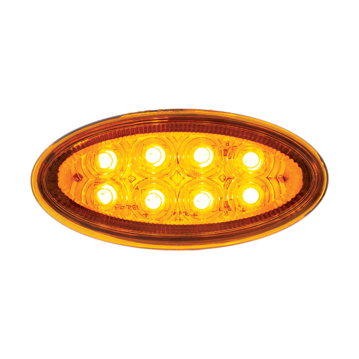 8 LED Fender Parking &amp; Turn Signal Light For Peterbilt 386 (2006-2014) &amp; 387 (2006-2010)-Amber LED/Amber Lens