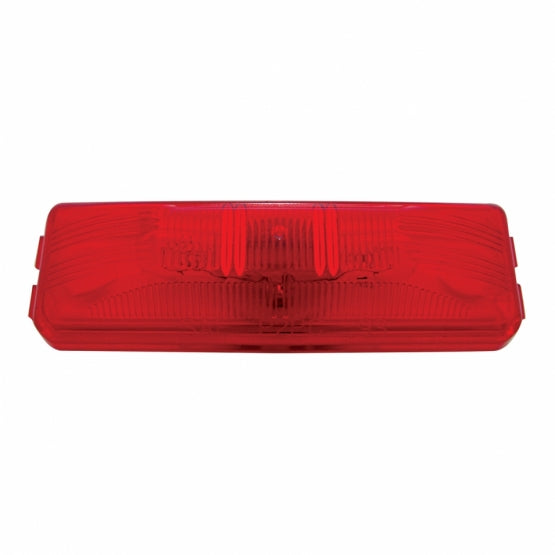 Dual Bulbs Rectangular Light (Clearance/Marker) - Red Lens