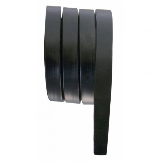 Black Straight Mud Flap Hangers - 3 Coils (Pair)