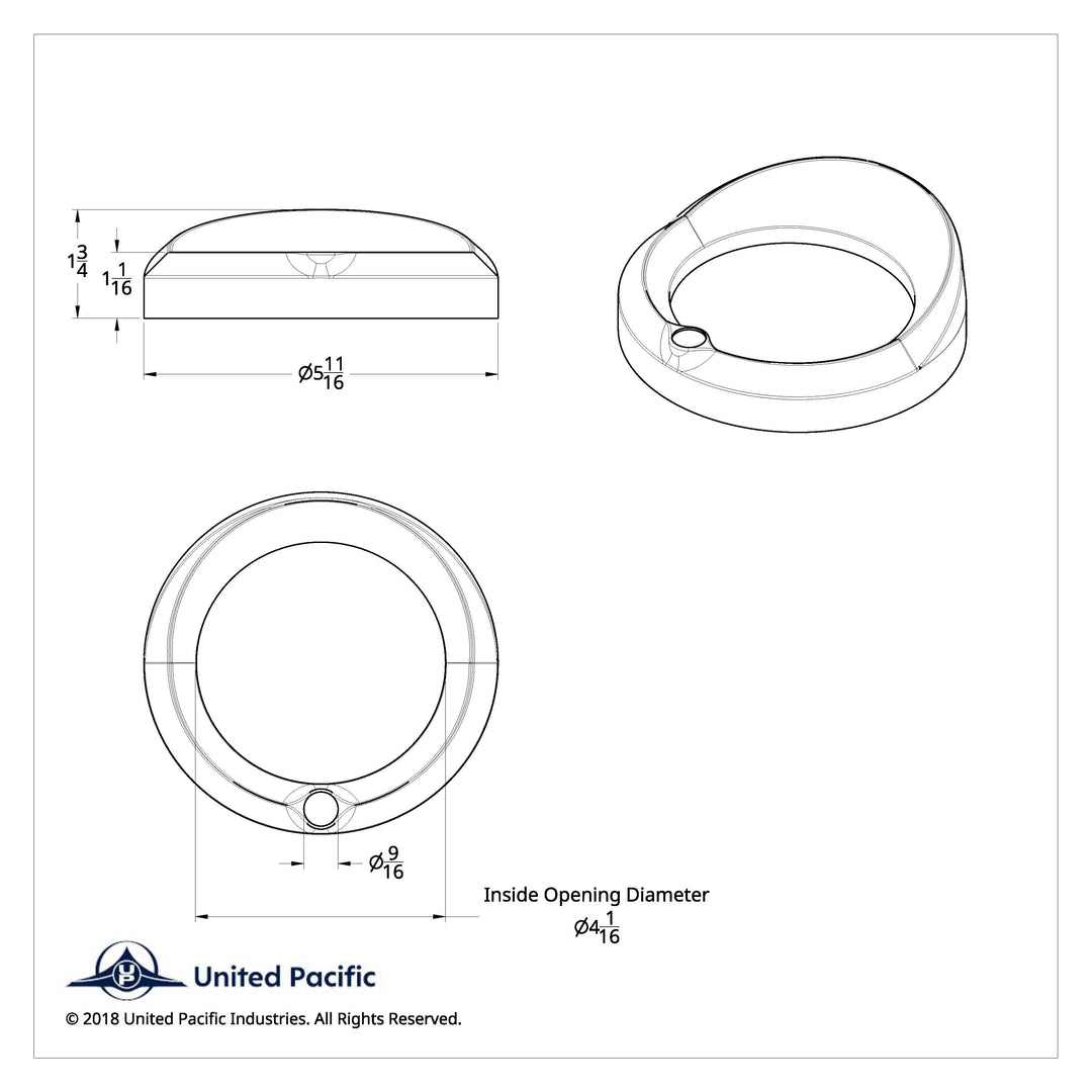 Signature Series Speed/Tachometer Gauge Bezel With Visor For Kenworth - Clear Crystal