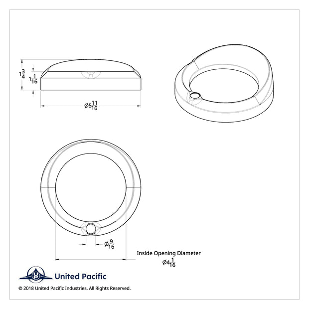 Signature Series Speed/Tachometer Gauge Bezel With Visor For Kenworth - Clear Crystal