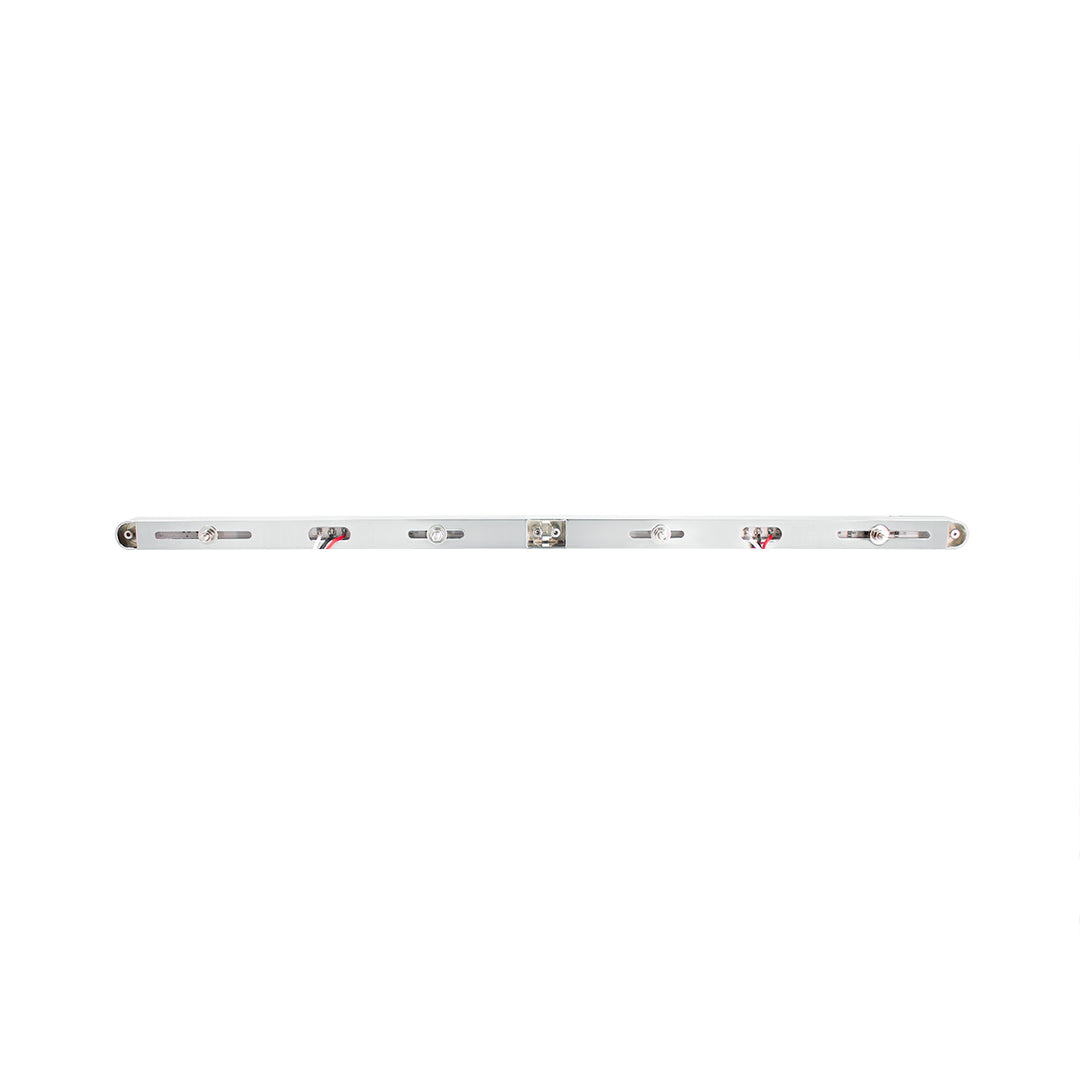 Dual 24 LED Dual Function 12" GloLight Bar With Bezel - Red LED/Clear Lens