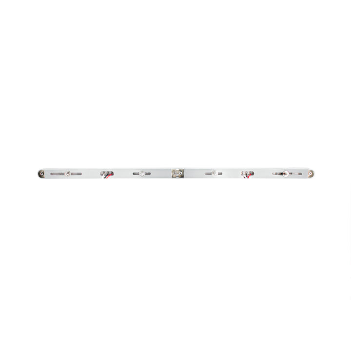 Dual 24 LED Dual Function 12" GloLight Bar With Bezel - Red LED/Clear Lens