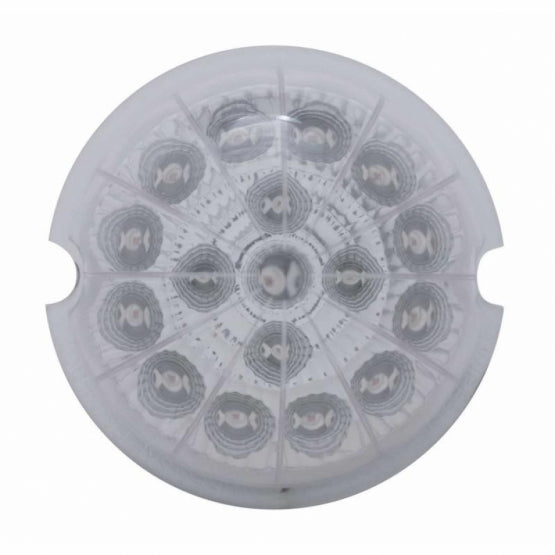17 LED Watermelon Reflector Cab Light - Amber LED/Clear Lens