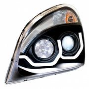 Blackout Projection Headlight With White LED Position Light For 2008-2017 Freightliner Cascadia - Passenger