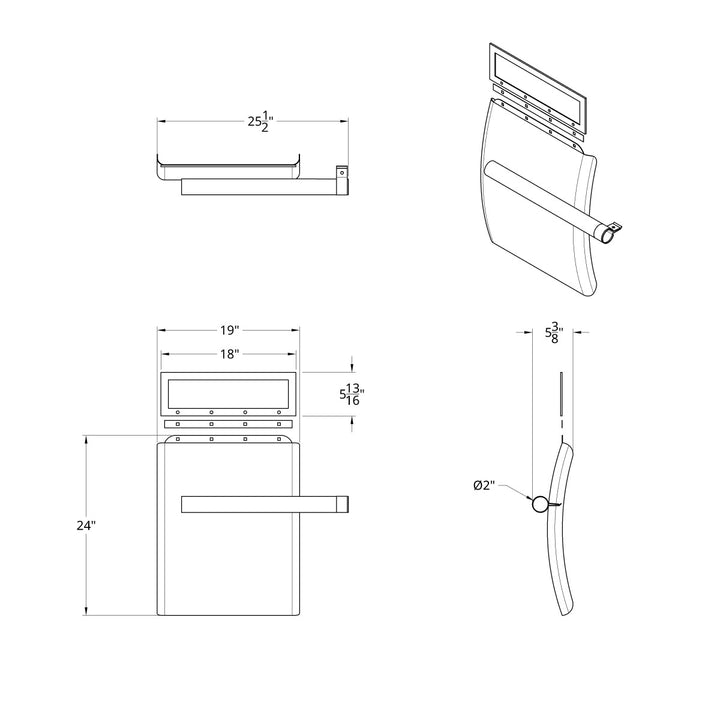 24" X 18" Stainless Super Single Quarter Fender Set (Pair)