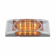 16 LED Reflector Light (Clearance/Marker) With Chrome Bezel - Amber LED/Clear Lens