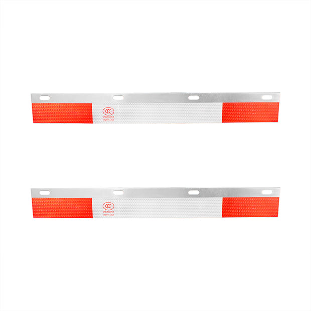 Aluminum Straight Conspicuity Reflector Top Flap Plate (Pair)