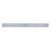 Chrome Top Mud Flap Plate With Four 14 LED 12" Light Bars - Red LED/Chrome Lens (Each)