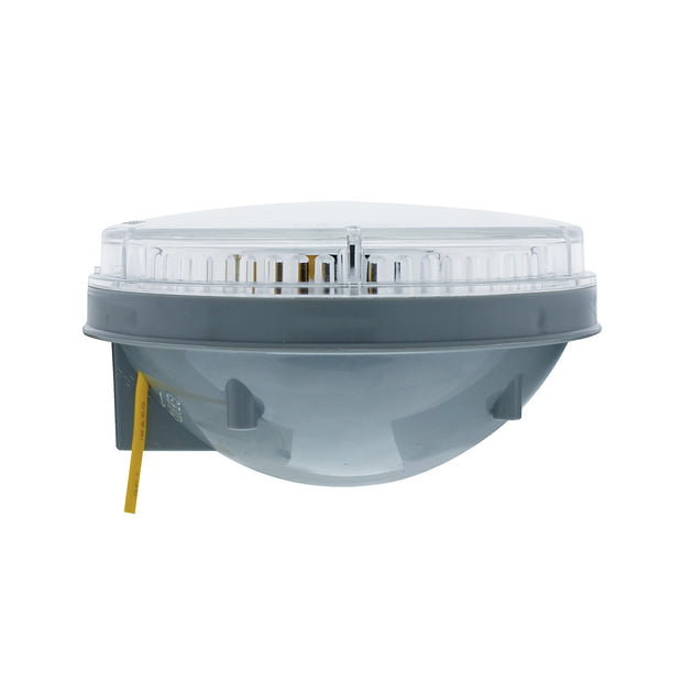 14 LED 4" Round Double Fury Light (Turn Signal) - Amber & Blue LED/Clear Lens