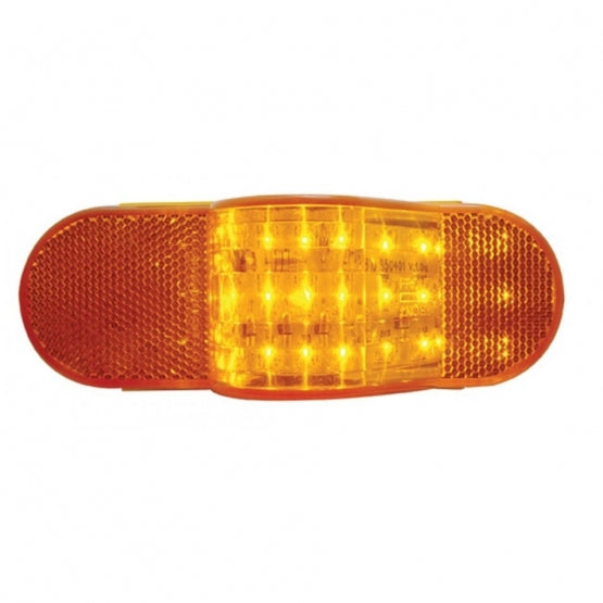 18 LED Mid-Trailer Turn Signal Light - Amber LED/Amber Lens