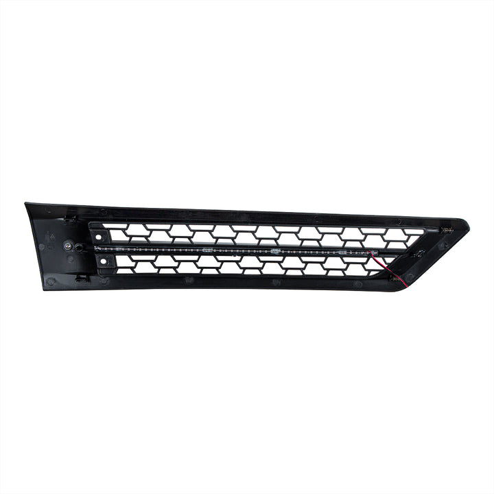 Hood Air Intake Grille With Amber LED For 2018-2024 Freightliner Cascadia 126 - Driver