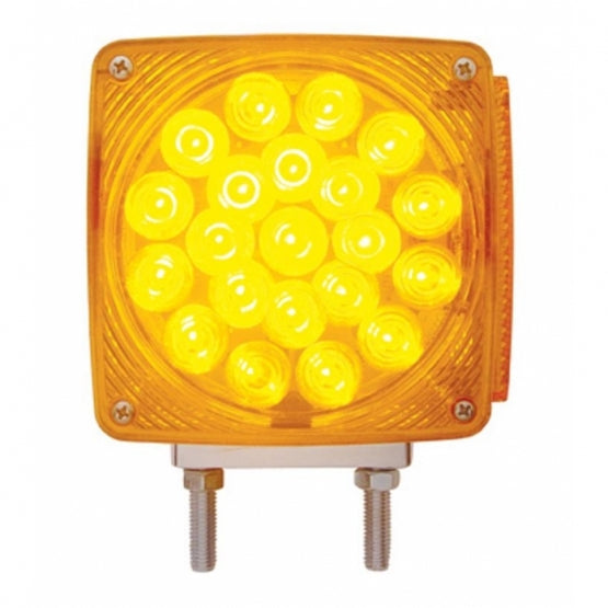 45 LED Double Stud Double Face Turn Signal Light (Driver) - Amber &amp; Red LED/Amber &amp; Red Lens