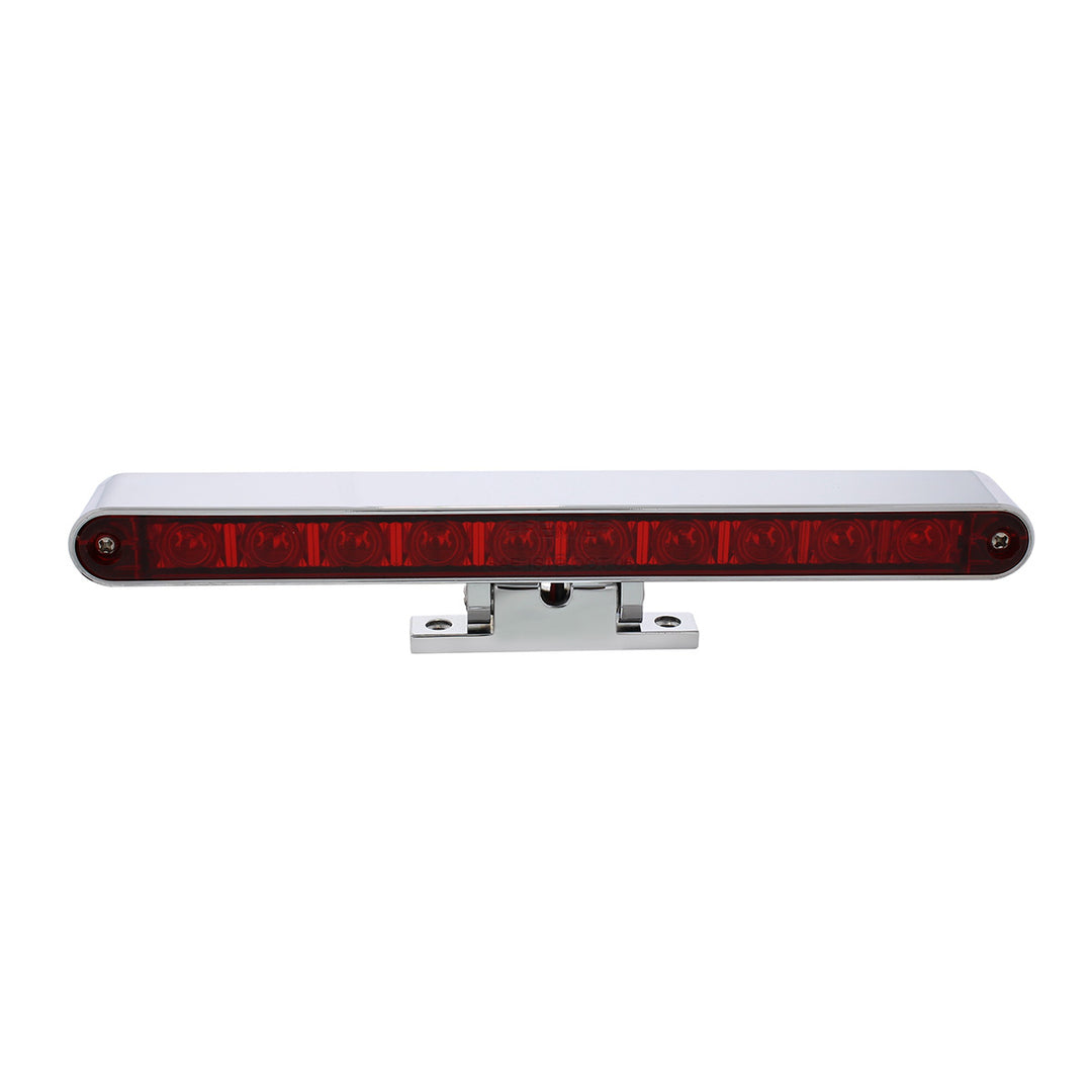 10 LED Split Function 3rd Brake Light With Chrome Swivel Pedestal Base - Red LED/Red Lens