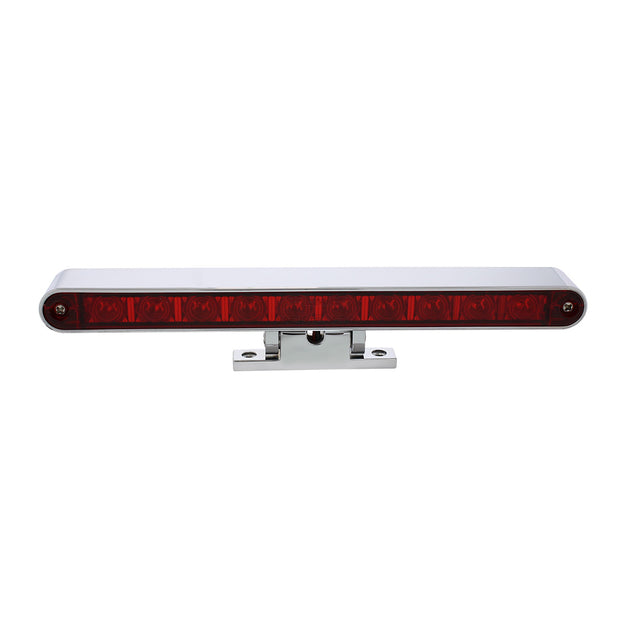 10 LED Split Function 3rd Brake Light With Chrome Swivel Pedestal Base - Red LED/Red Lens