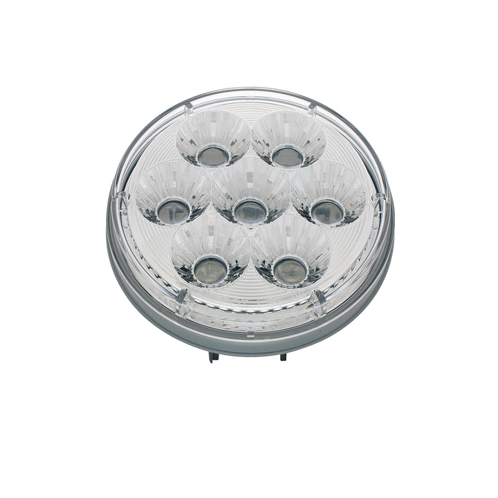 14 LED 4" Round Double Fury Light (Stop, Turn &amp; Tail) - Red &amp; Blue LED/Clear Lens