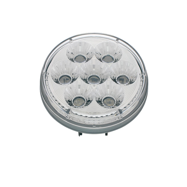 14 LED 4" Round Double Fury Light (Stop, Turn & Tail) - Red & Blue LED/Clear Lens