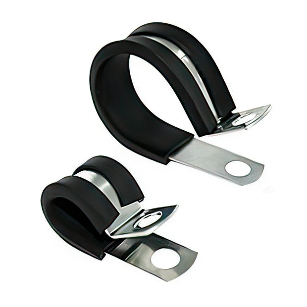 1" I.D. Santoprene Insulated Clamps w/ 1/4" Mounting Hole (10-Pack)