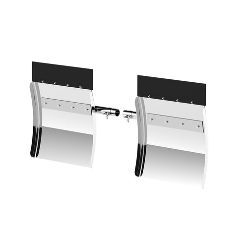 24" x 24" Stainless Competition Series Quarter Fender Set - Tube Bracket (Pair)