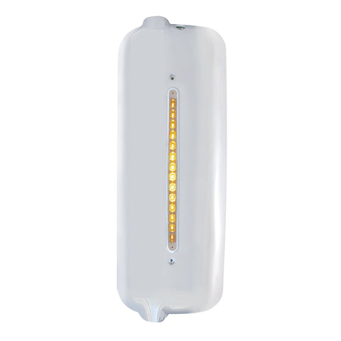 Mirror Cover With 14 LED 12" Light Bar For 2005 & Older Freightliner (Driver) - Amber LED/Clear Lens