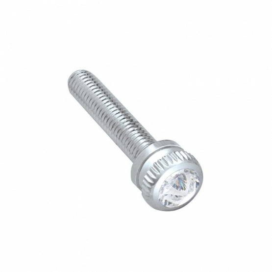 M5-0.8 Dash Screw With Color Crystal For Kenworth - Clear Crystal (6-Pack)
