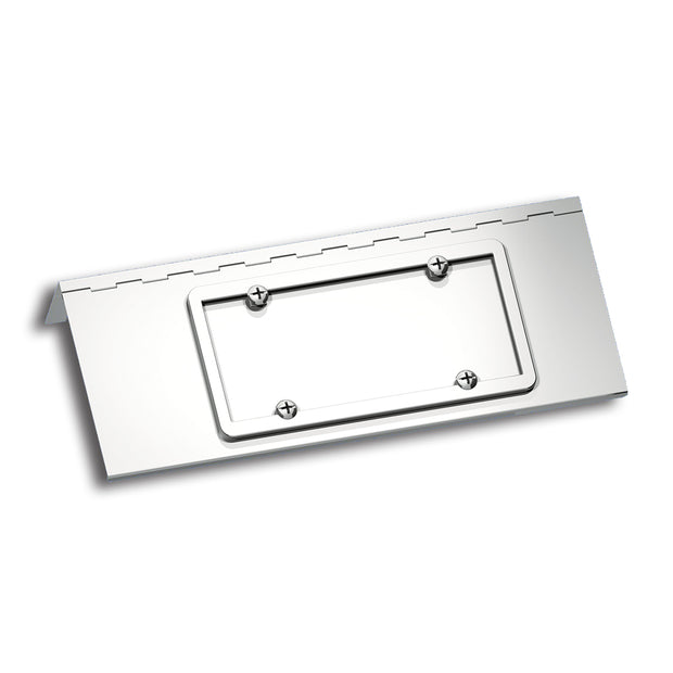 Stainless Single License Plate/Swing Plate For Peterbilt 388 (2008-2015) & 389 (2008-2023)