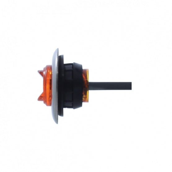 2 LED 3/4" Mini Light With Bezel (Clearance/Marker) - Amber LED/Amber Lens