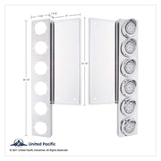 FL SS Front Air Cleaner Bracket W/12X 9 LED 2" Beehive Lights & Bezels -Amber LED/Clear Lens