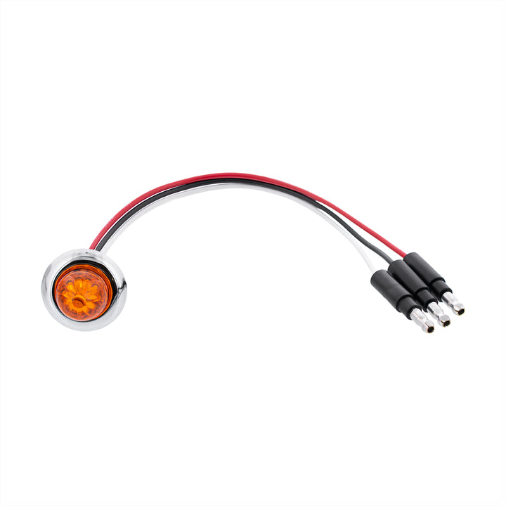 4 LED Dual Function 3/4" Mini Watermelon Light (Clearance/Marker) - Amber LED/Amber Lens